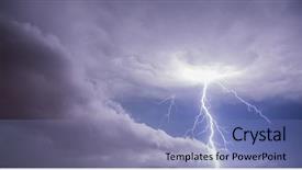  Presentation with storm clouds - Slide deck having lightning storm with heavy storm background and a light blue colored foreground