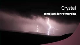  Presentation with lightning and thundering - Presentation design featuring lightning strike in the darkness background and a  colored foreground