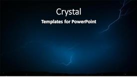  Presentation with dark night - Presentation theme consisting of lightning-strike-on-a-dark background and a black colored foreground