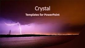  Presentation with strikes - Cool new slides with lightning strikes during electrical storm backdrop and a wine colored foreground