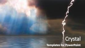  Presentation with lightning - Theme featuring electric storm - lightning background and a dark gray colored foreground