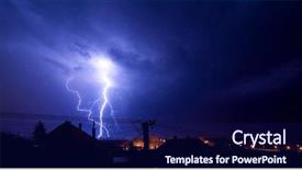 Presentation with lightning - Beautiful theme featuring lightning backdrop and a navy blue colored foreground