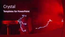  Presentation with tesla circuit - PPT layouts having lightnings-of-tesla-coil background and a wine colored foreground