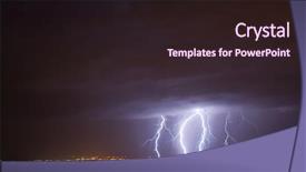  Presentation with lightning - Cool new presentation with lightnings over a small town backdrop and a wine colored foreground