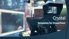  Presentation with news channel - Theme featuring lights - recording tv news background and a ocean colored foreground