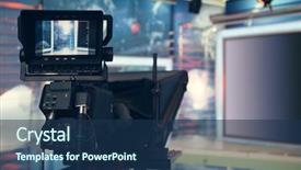  Presentation with news channel - Amazing theme having lights - recording tv news backdrop and a ocean colored foreground