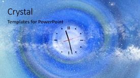  Presentation with lights - Slide set consisting of lights and clock in space background and a teal colored foreground