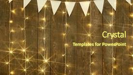  Presentation with dark space - Amazing presentation theme having lights and flags abstract backdrop and a tawny brown colored foreground