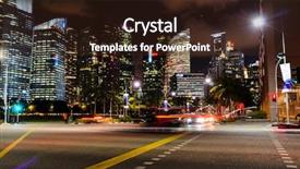  Presentation with kpi traffic light - PPT theme enhanced with lights at night in singapore background and a wine colored foreground