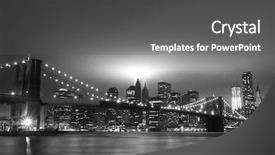  Presentation with new york night - Slides featuring lights at night new york background and a dark gray colored foreground