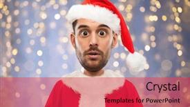  Presentation with cartoon character - Cool new slide deck with lights background funny cartoon backdrop and a red colored foreground