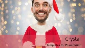  Presentation with cartoon character - Theme with lights background funny cartoon background and a red colored foreground