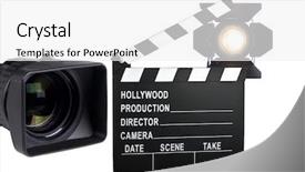  Presentation with lights camera action - PPT layouts featuring lights camera action background and a white colored foreground