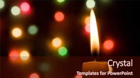  Presentation with candle christmas - PPT theme featuring lights creating a fine christmas background and a  colored foreground