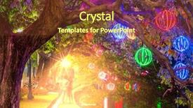  Presentation with hanoi - Audience pleasing presentation theme consisting of lights in hanoi garden backdrop and a tawny brown colored foreground