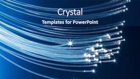  Presentation with optical fibers - Slide deck consisting of lights in the end background and a navy blue colored foreground