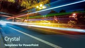  Presentation with kpi traffic light - Beautiful PPT layouts featuring lights of a bus pass backdrop and a ocean colored foreground