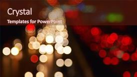  Presentation with light golden lights - Cool new PPT theme with lights of the big city backdrop and a wine colored foreground