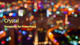  Presentation with light golden lights - Beautiful slide set featuring lights of the big city backdrop and a tawny brown colored foreground