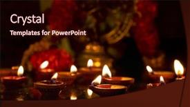  Presentation with nataraja - Presentation enhanced with lights oil candles with shiva background and a wine colored foreground