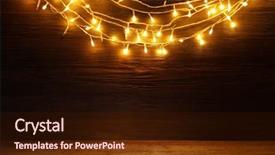  Presentation with christmas blank wooden signboard - Beautiful slide deck featuring diodes - christmas lights on a wooden backdrop and a wine colored foreground
