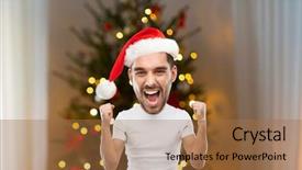  Presentation with cartoon character - Cool new theme with lights on background funny cartoon backdrop and a coral colored foreground