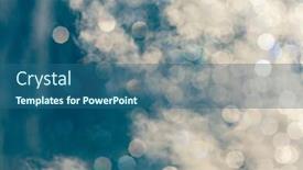  Presentation with blue lights - Beautiful slide deck featuring lights on blue background backdrop and a ocean colored foreground