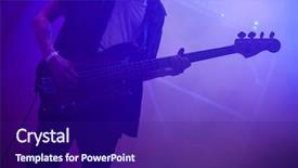  Presentation with colorful music - Slide deck featuring lights on summer music festival background and a  colored foreground