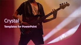  Presentation with colorful music - Cool new theme with lights on summer music festival backdrop and a  colored foreground