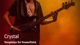  Presentation with colorful music - PPT layouts enhanced with lights on summer music festival background and a  colored foreground