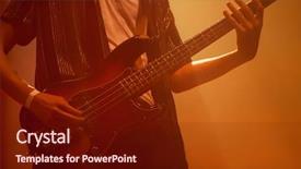  Presentation with colorful music - Amazing slide deck having lights on summer music festival backdrop and a  colored foreground