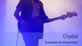  Presentation with colorful music - PPT theme consisting of lights on summer music festival background and a  colored foreground