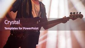  Presentation with stage lights - Audience pleasing slides consisting of lights on summer music festival backdrop and a  colored foreground