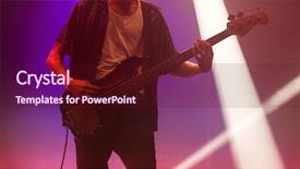  Presentation with stage lights - Theme featuring lights on summer music festival background and a  colored foreground