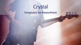  Presentation with colorful music - PPT layouts enhanced with lights on summer music festival background and a sky blue colored foreground