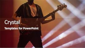  Presentation with stage lights - Slide deck with lights on summer music festival background and a tawny brown colored foreground