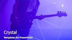  Presentation with stage lights - Theme having lights on summer music festival background and a cobalt blue colored foreground