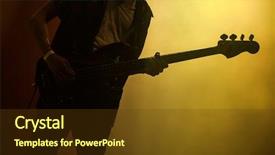  Presentation with stage lights - Amazing slide deck having lights on summer music festival backdrop and a tawny brown colored foreground