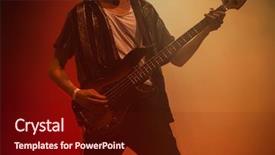  Presentation with colorful music - Audience pleasing slide deck consisting of lights on summer music festival backdrop and a tawny brown colored foreground