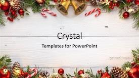  Presentation with jingle - Cool new theme with lights with balls jingle bell backdrop and a sky blue colored foreground