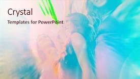  Presentation with group of diverse people - Slide set enhanced with lightshow - group of party people background and a lemonade colored foreground