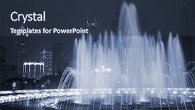  Presentation with lightshow - Slides featuring lightshow - night view of the fountain background and a tawny brown colored foreground