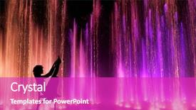  Presentation with lightshow - Audience pleasing slide deck consisting of lightshow - woman posing in front backdrop and a purple colored foreground