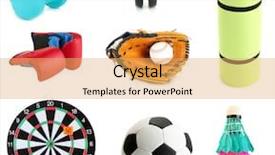  Presentation with goods and services tax gst deloitte - Presentation design having collage of sporting goods isolated background and a yellow colored foreground