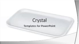  Presentation with food safty - Beautiful presentation theme featuring empty styrofoam food tray isolated backdrop and a  colored foreground