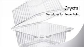  Presentation with plastic container - Cool new presentation theme with open empty transparent plastic food backdrop and a white colored foreground