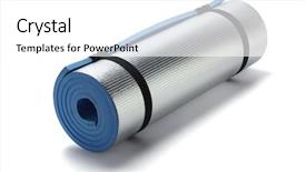  Presentation with grappling mat - Colorful PPT theme enhanced with foaming foaming - rolled up foam mat lying backdrop and a white colored foreground