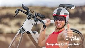  Presentation with hawaii - Amazing slide set having professional triathlon bicycle for ironman backdrop and a coral colored foreground