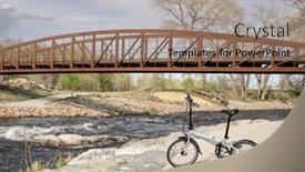  Presentation with colorado - Slide set enhanced with lightweight-folding-bike-at-whitewater background and a coral colored foreground