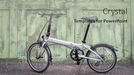  Presentation with bike - Slides having lightweight-folding-bike background and a light gray colored foreground